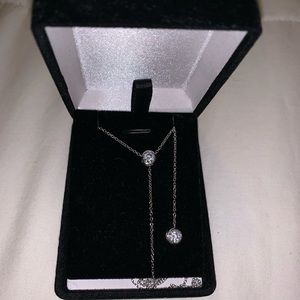 Silver drop necklace